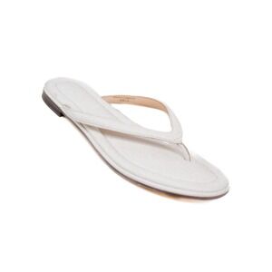 J.Crew Menorca Padded Thong Sanda White Leather Slide Women's Size 7.5